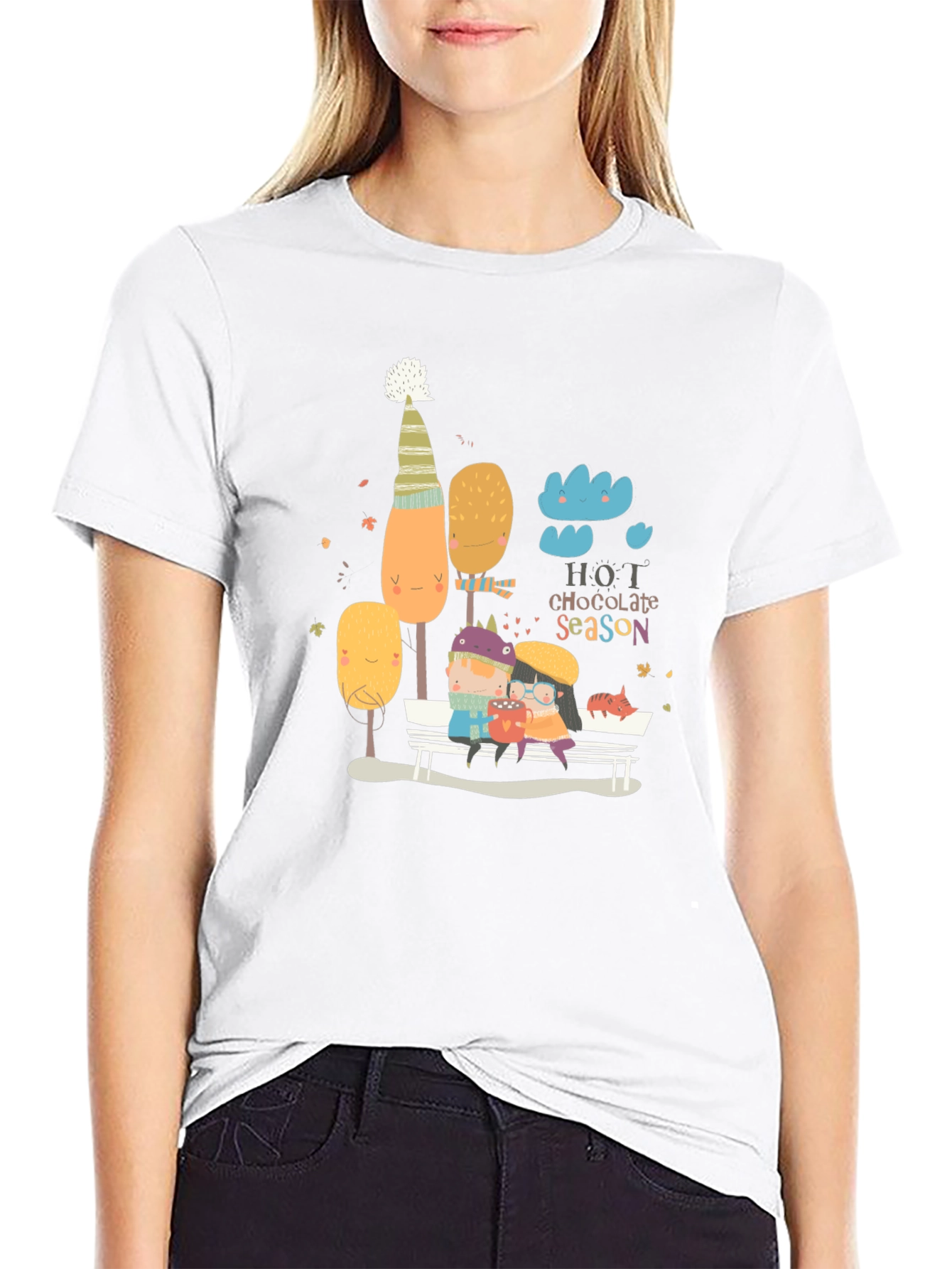 Hot Chocolate Season Graphic Tee - Cozy Fall Vibes