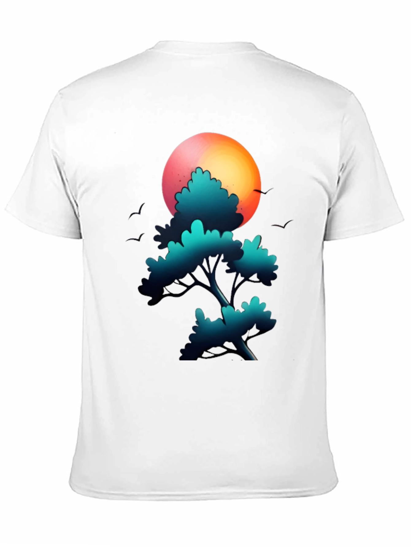 Sunset Tree Graphic Tee - Soft Cotton Blend