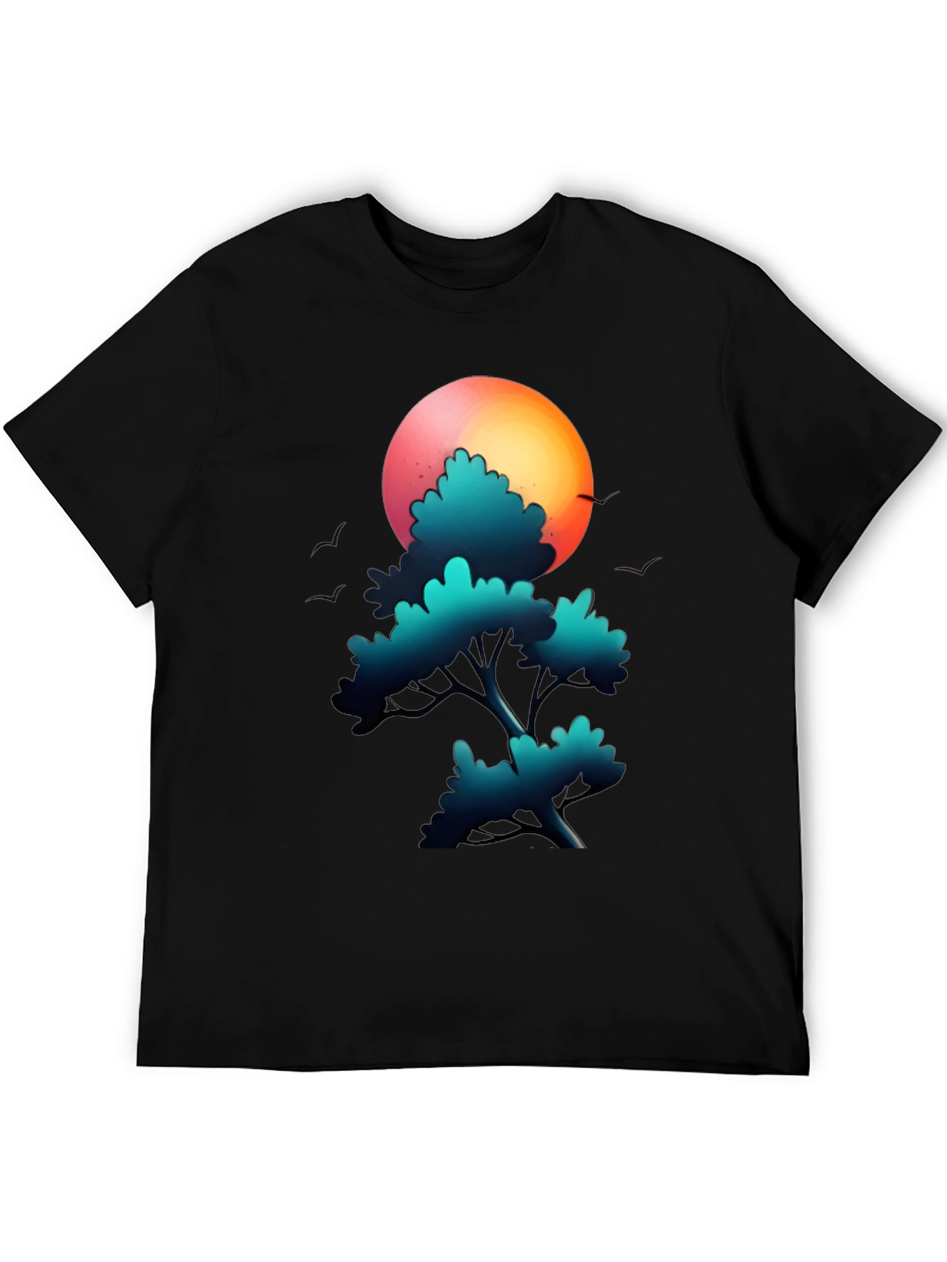 Sunset Tree Graphic Tee - Soft Cotton Blend