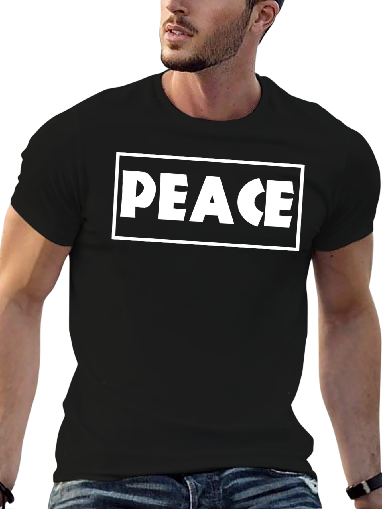Peace Graphic Tee - Mens Black Short Sleeve