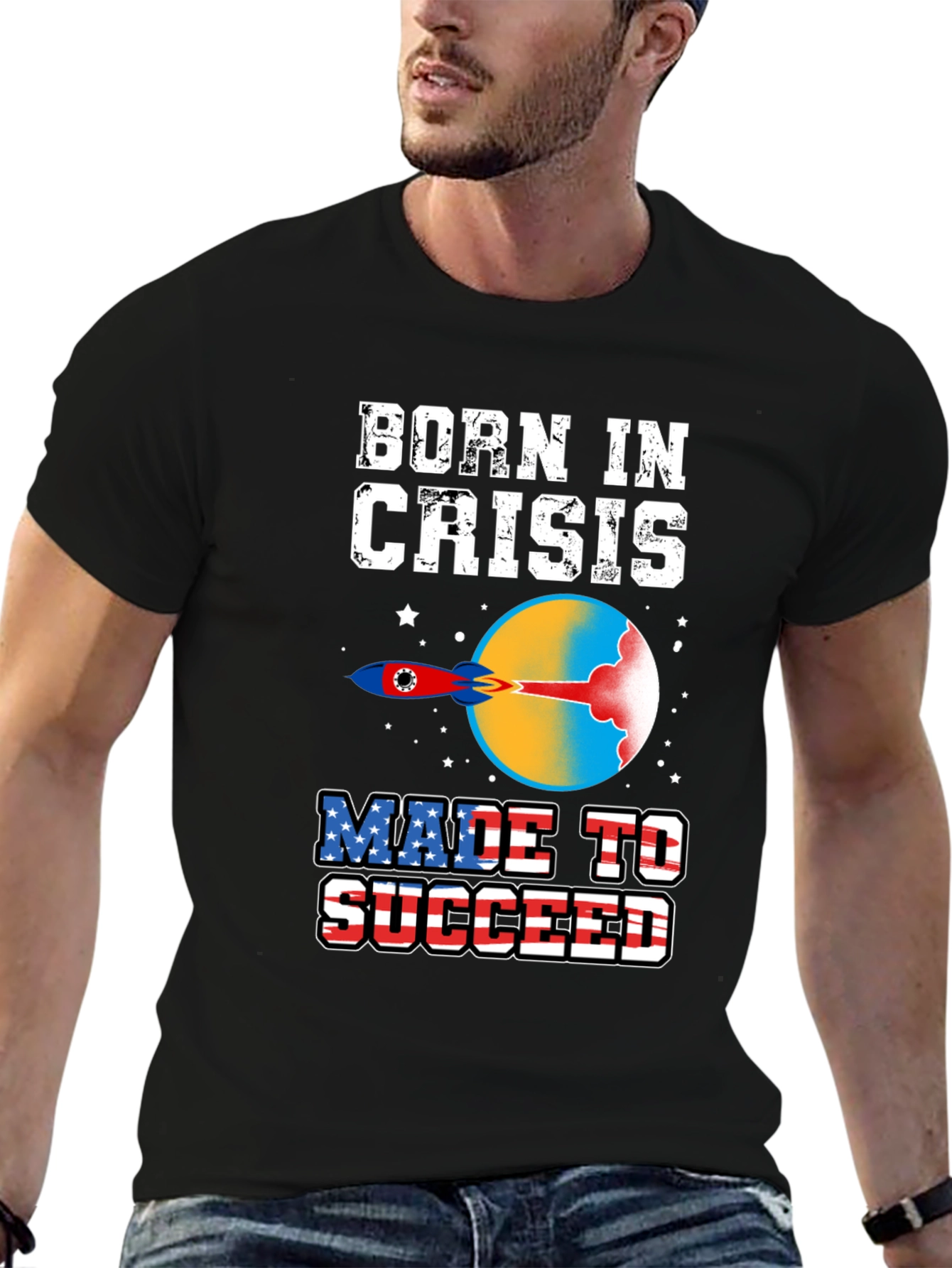 Born In Crisis Made to Succeed Graphic Tee