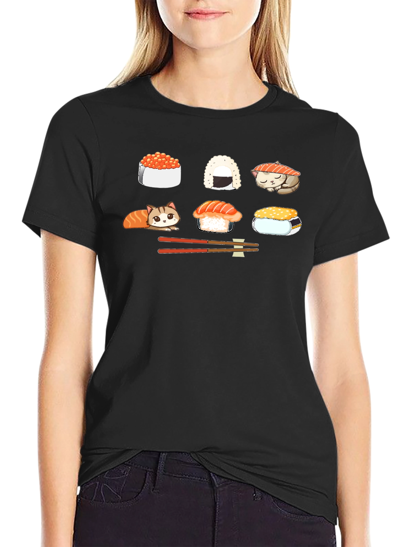 Sushi Cat Graphic Tee