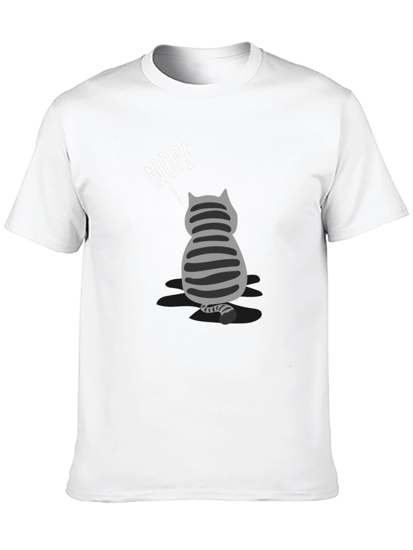 Nope Cat T-Shirt - Funny Graphic Tee