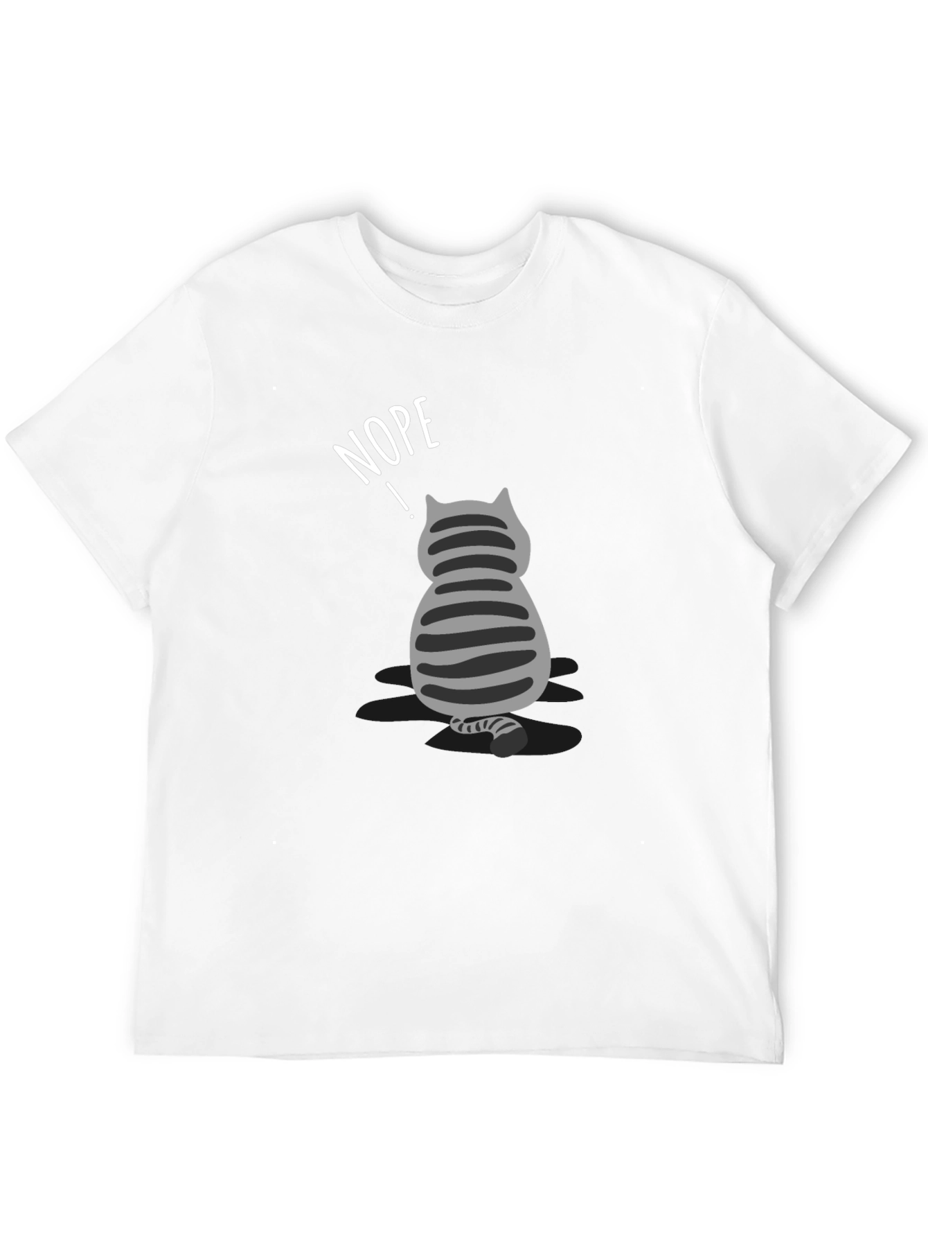Nope Cat T-Shirt - Funny Graphic Tee