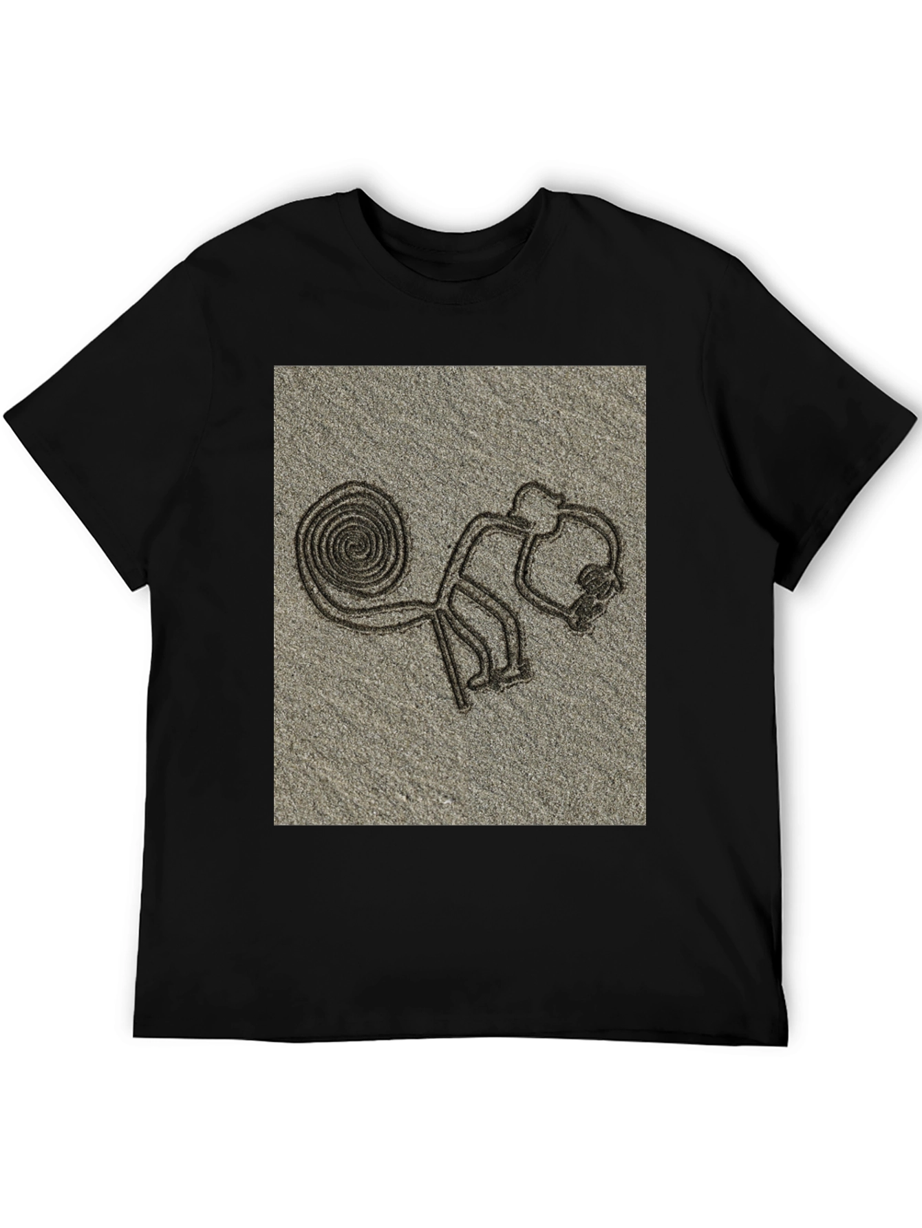 Nazca Lines Monkey Graphic Tee - Casual Style