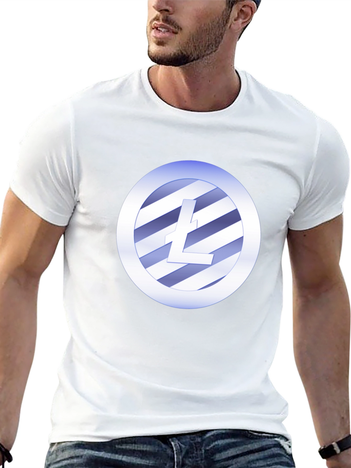 Litecoin Crypto T-Shirt - Black Crew Neck Tee