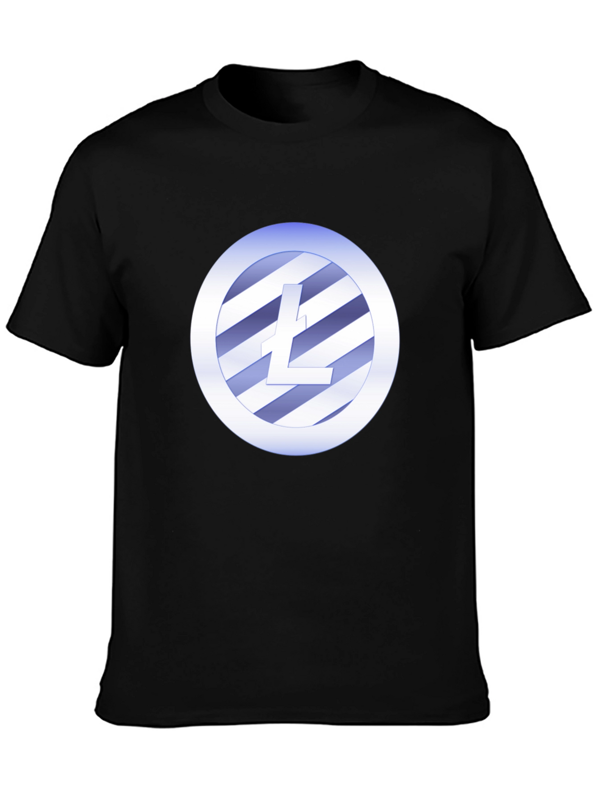 Litecoin Crypto T-Shirt - Black Crew Neck Tee