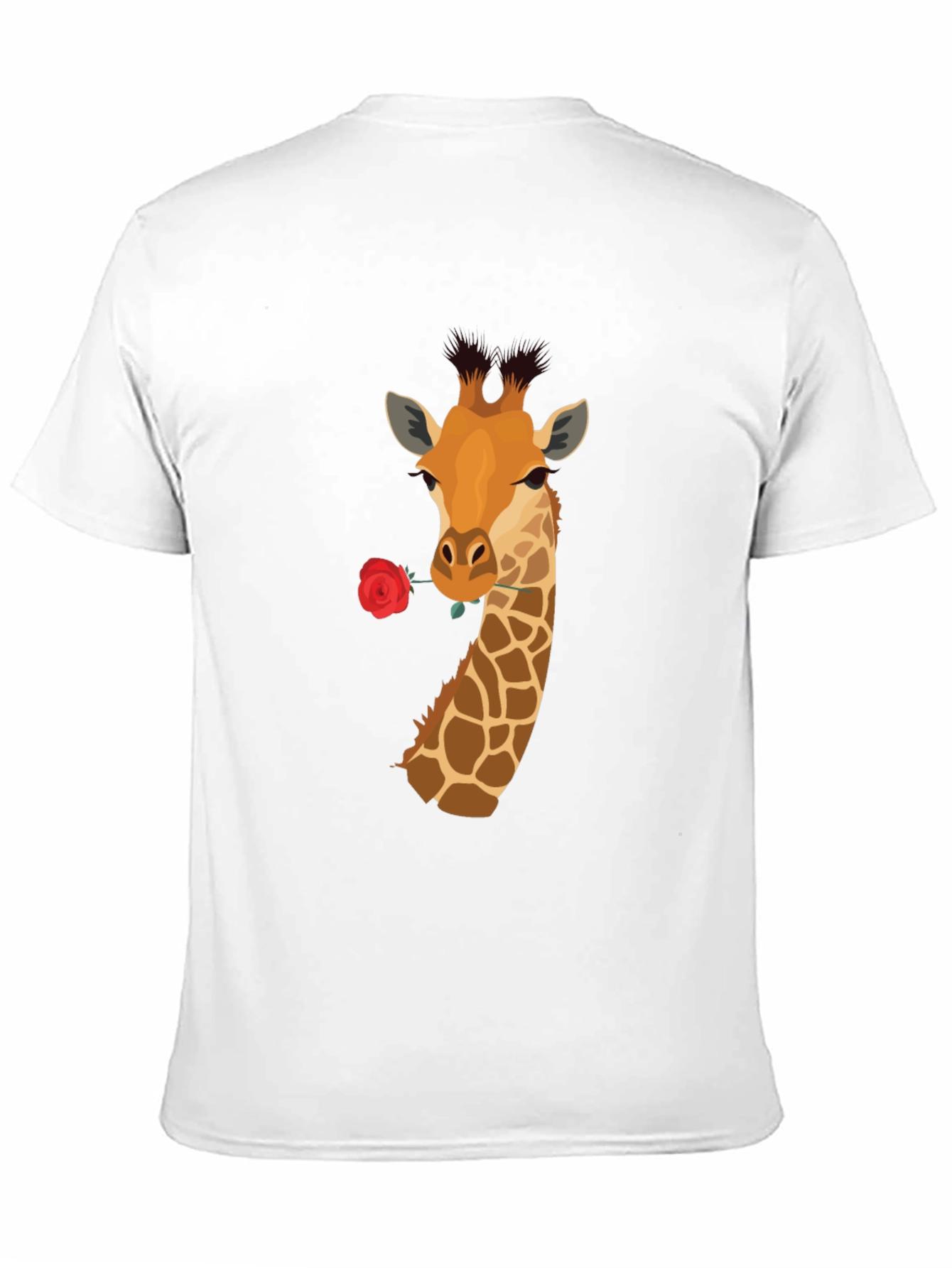 Giraffe Rose T-Shirt - Unique Graphic Tee