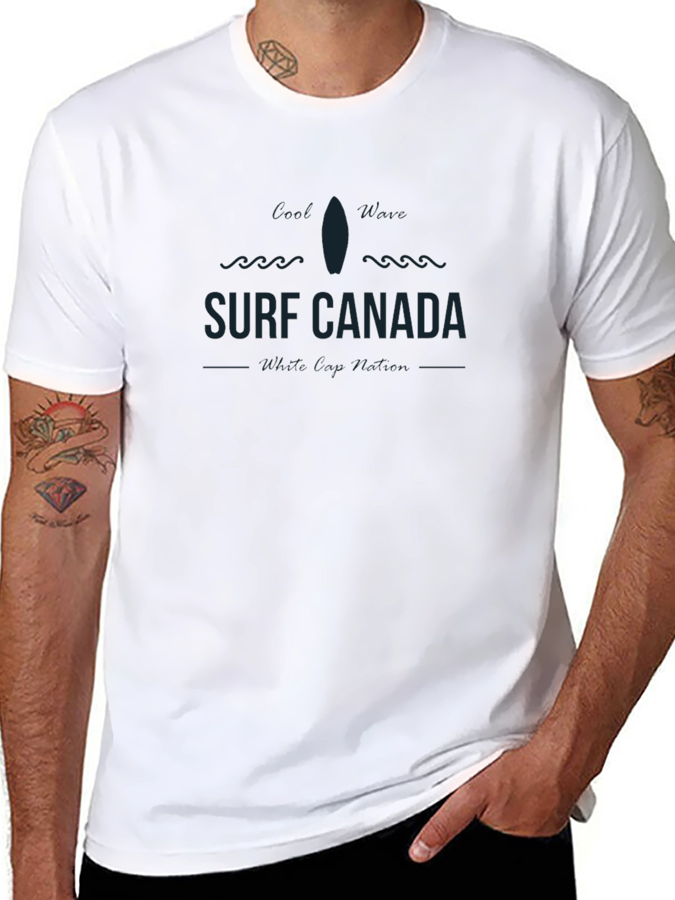 Surf Canada Graphic Tee - Black Cotton T-Shirt