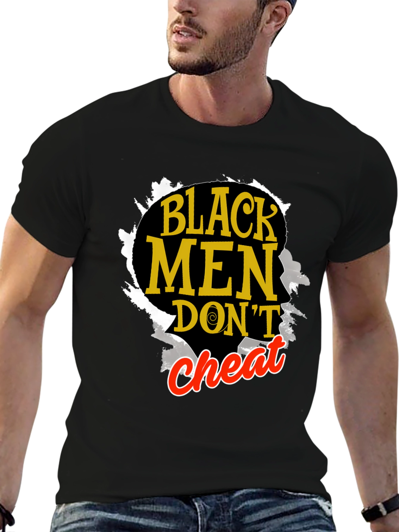 Black Men Dont Cheat Graphic T-Shirt