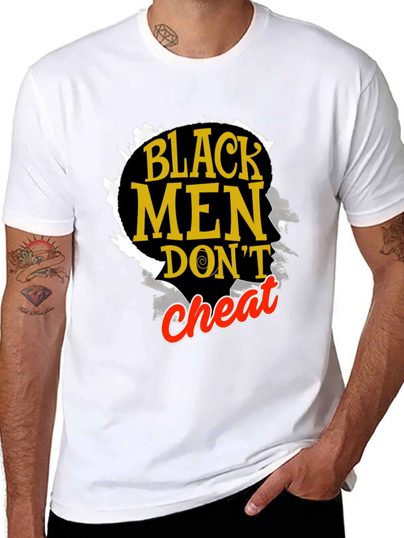 Black Men Dont Cheat Graphic T-Shirt