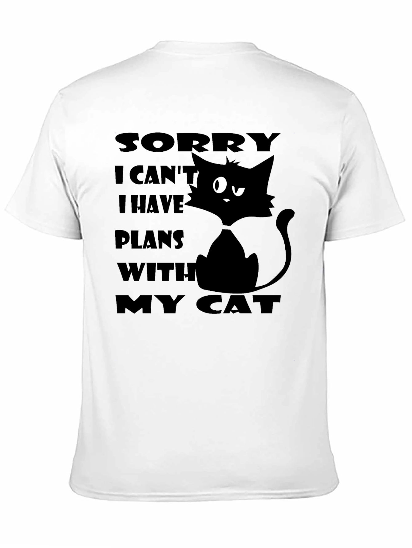 Cat Plans Graphic T-Shirt - Unisex Black Tee
