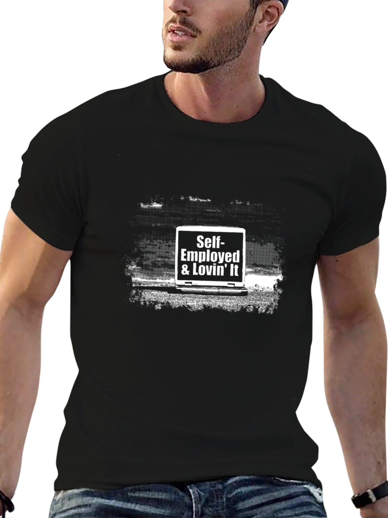 Self-Employed & Lovin It Black T-Shirt