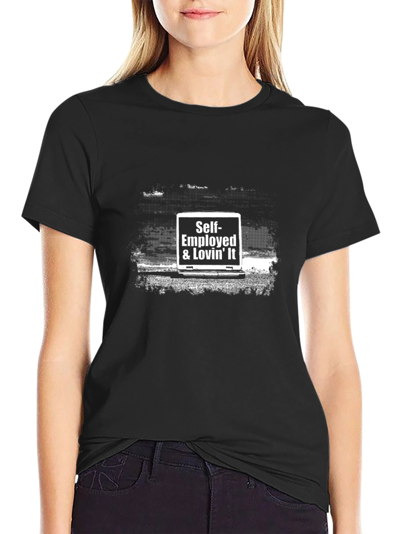 Self-Employed & Lovin It Black T-Shirt