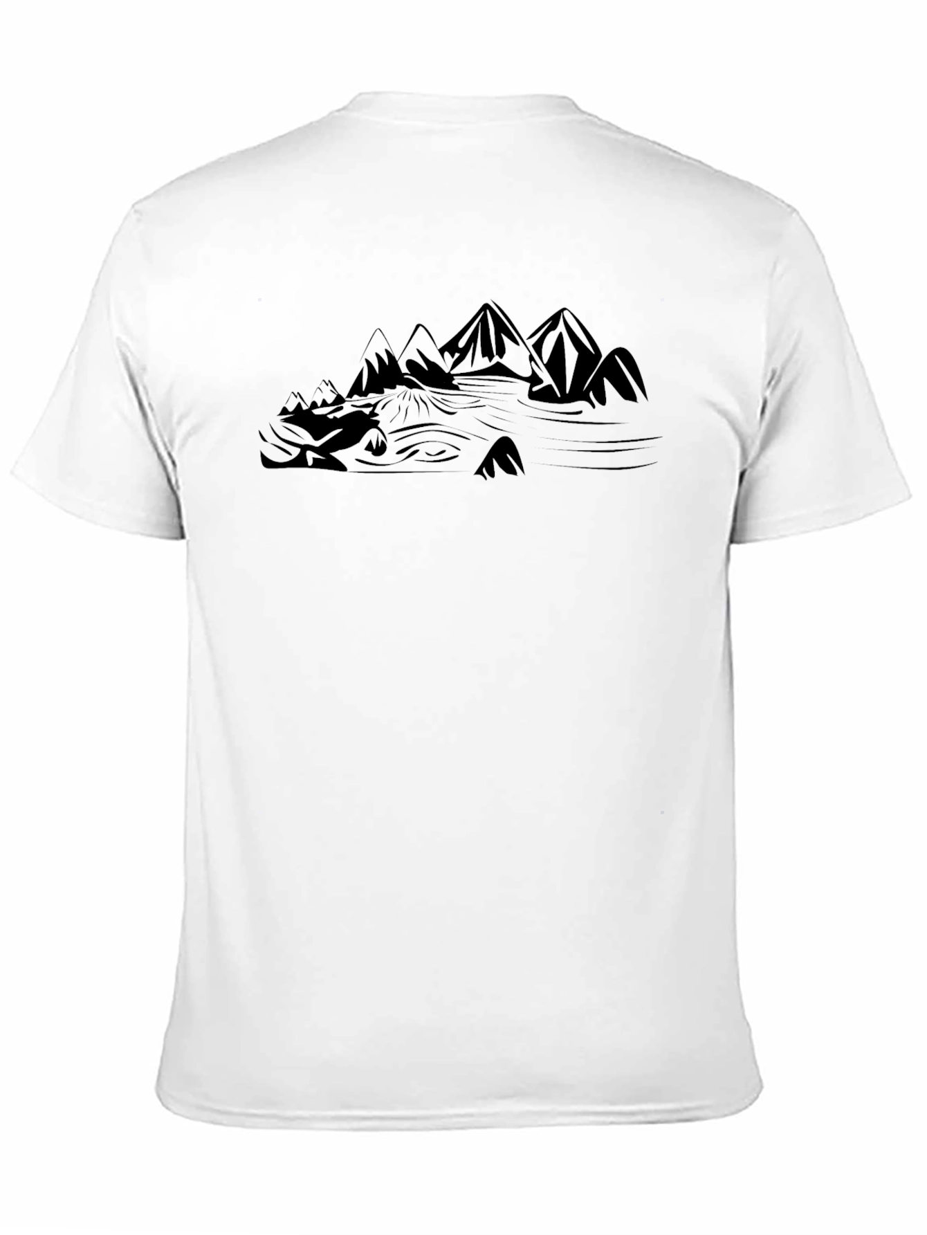 Mountainscape Graphic Black T-Shirt