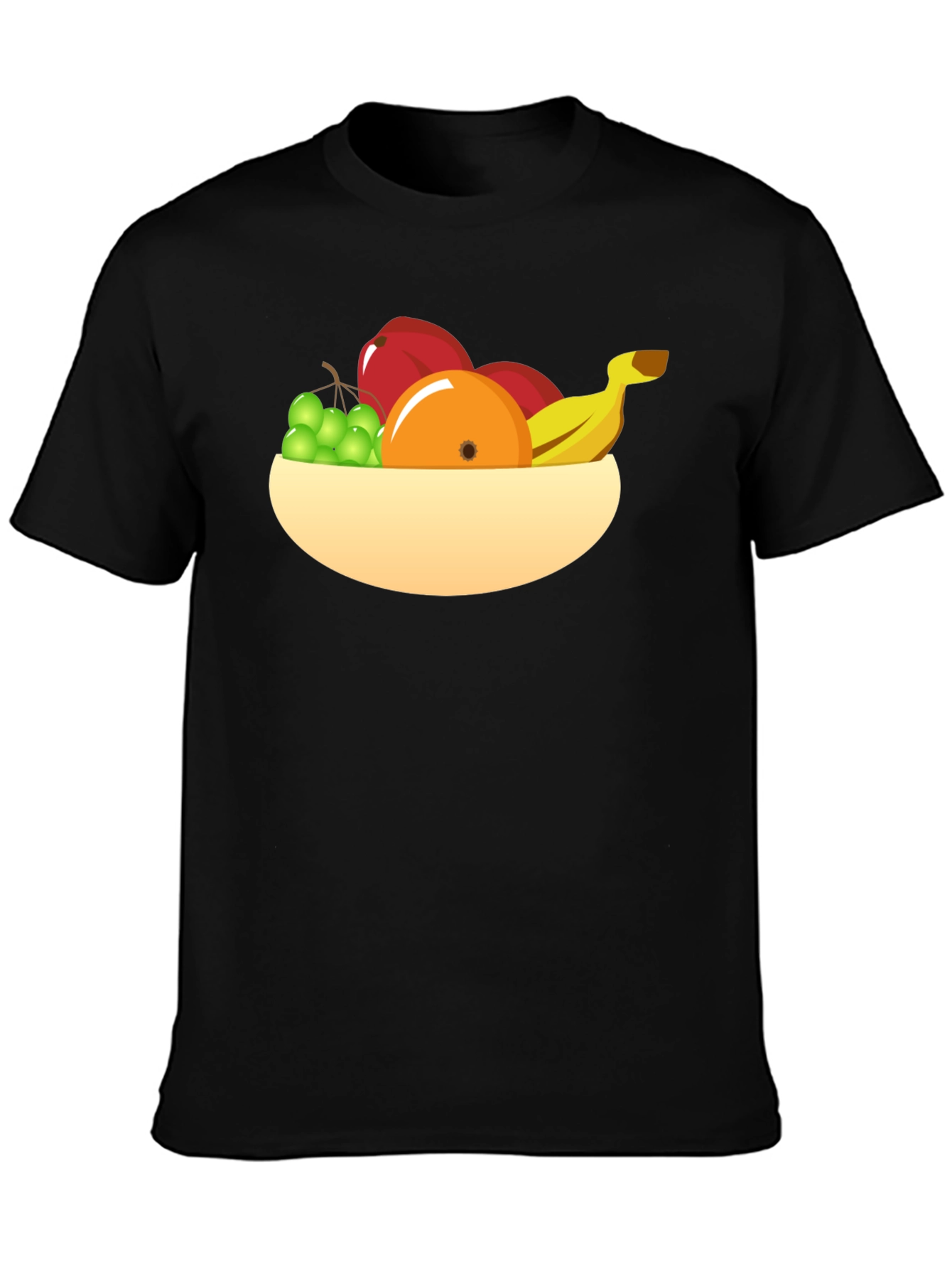 Fruit Bowl Graphic Tee - Black Casual Shirt
