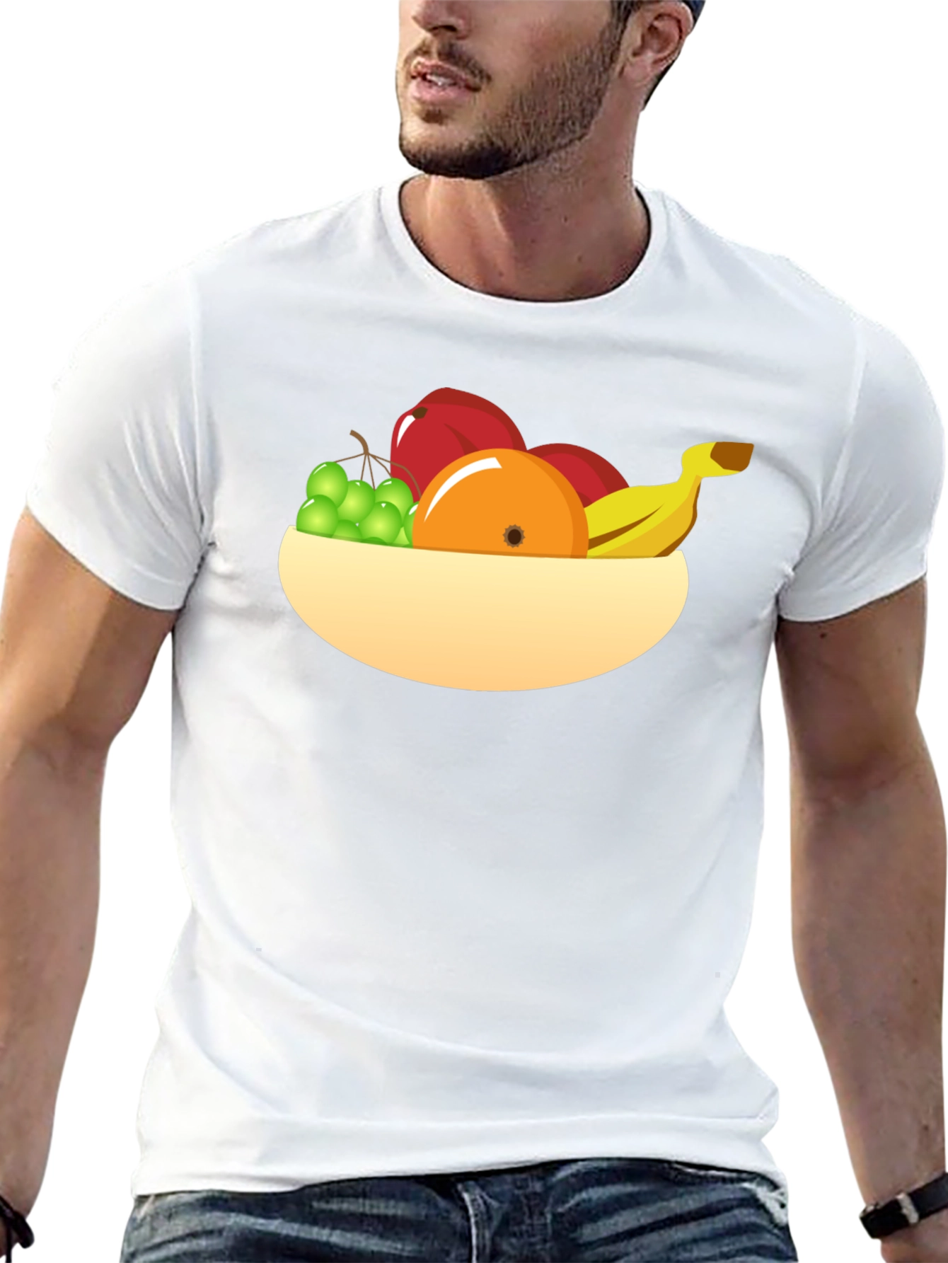 Fruit Bowl Graphic Tee - Black Casual Shirt