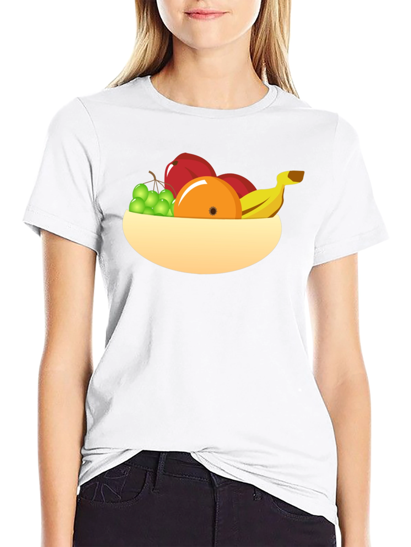 Fruit Bowl Graphic Tee - Black Casual Shirt