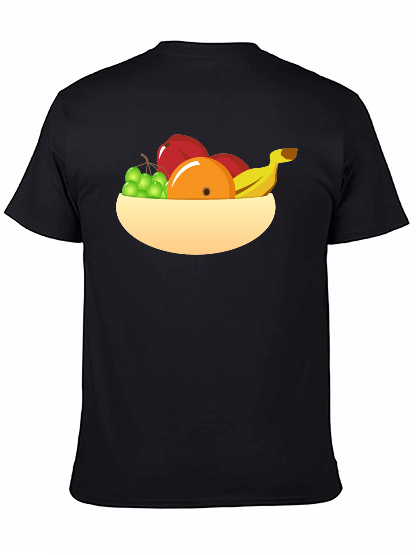 Fruit Bowl Graphic Tee - Black Casual Shirt
