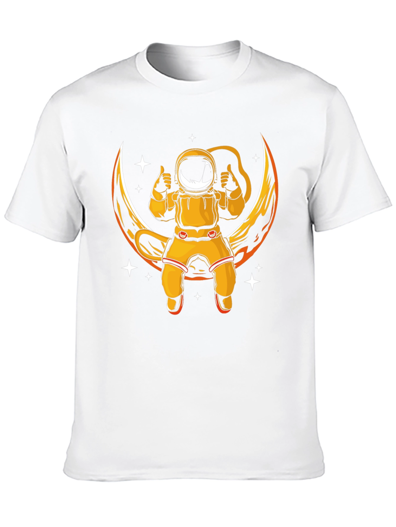 Astronaut Moon Graphic T-Shirt - Black