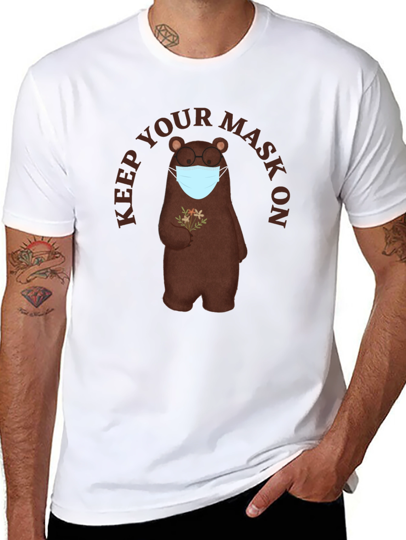 Keep Your Mask On Bear T-Shirt