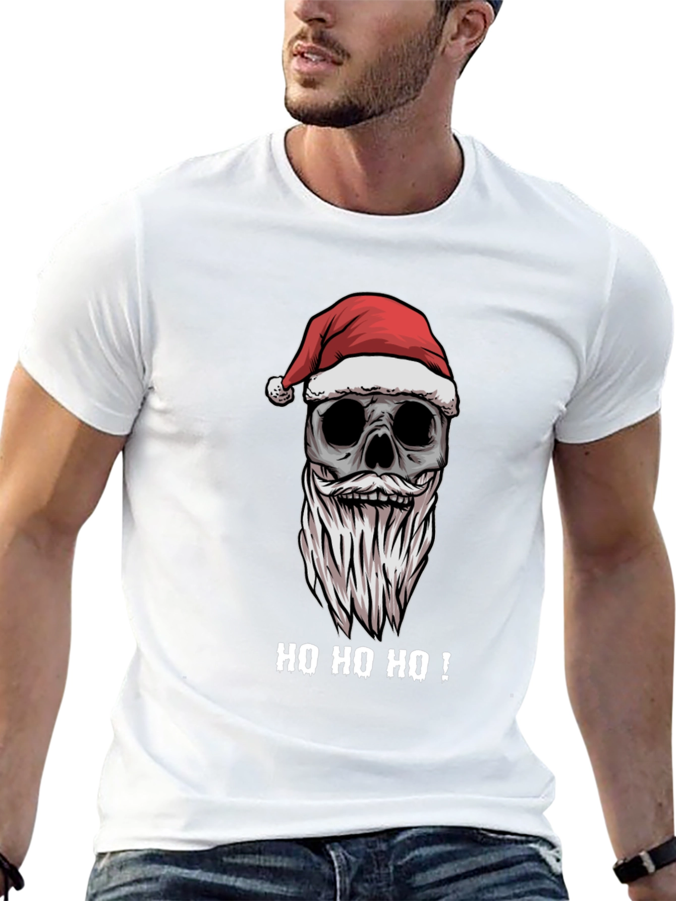 Santa Skull T-Shirt - Holiday Humor