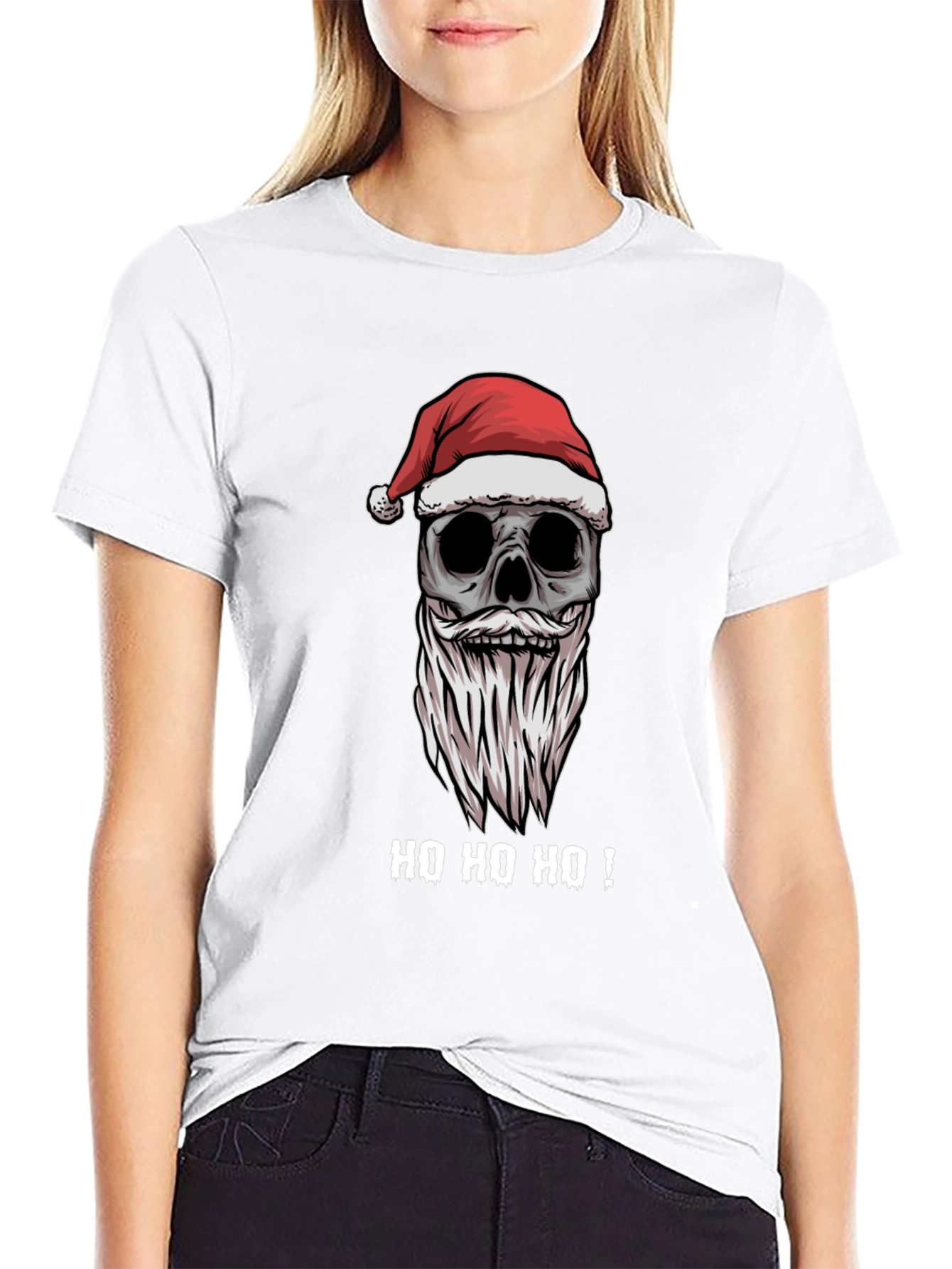 Santa Skull T-Shirt - Holiday Humor
