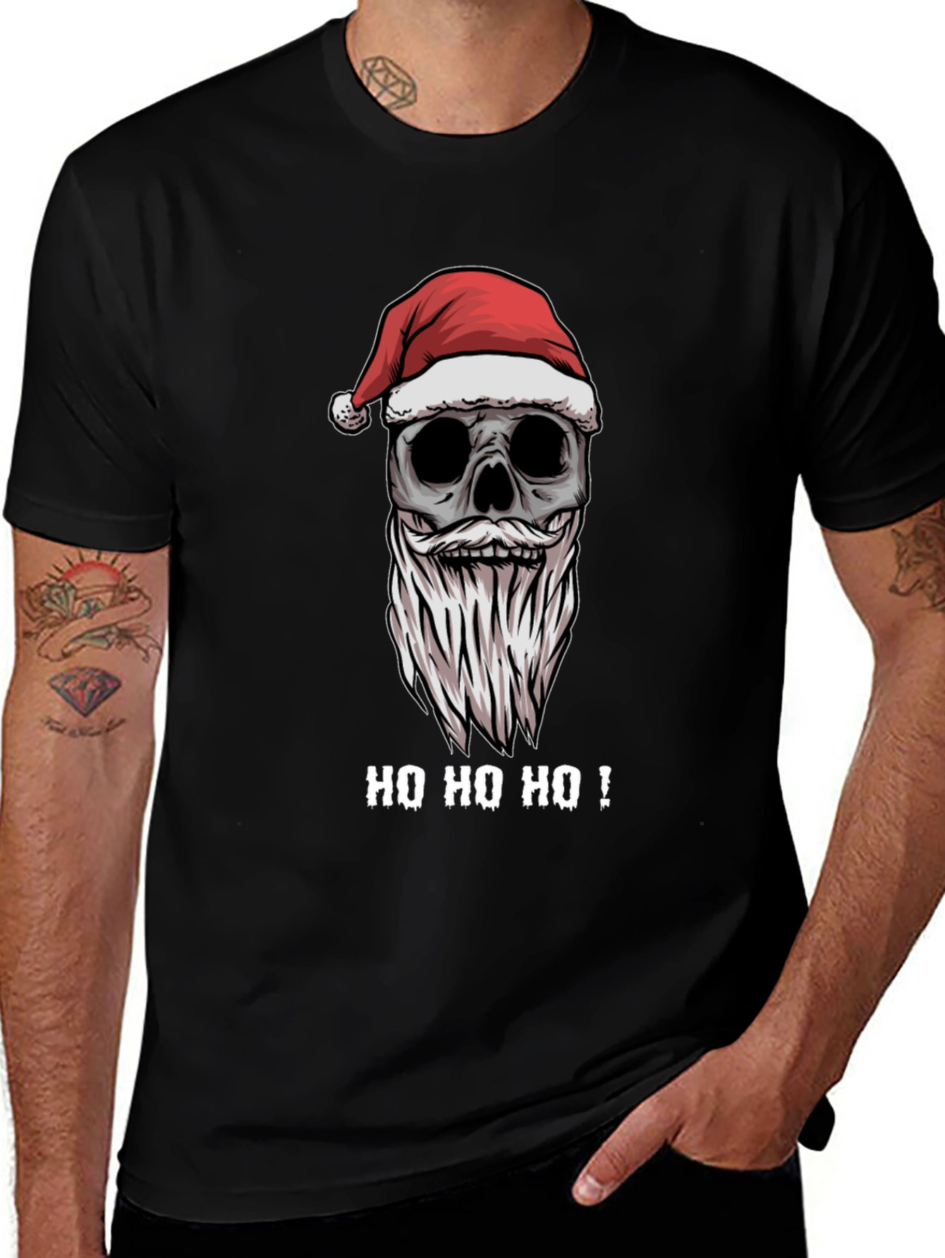 Santa Skull T-Shirt - Holiday Humor