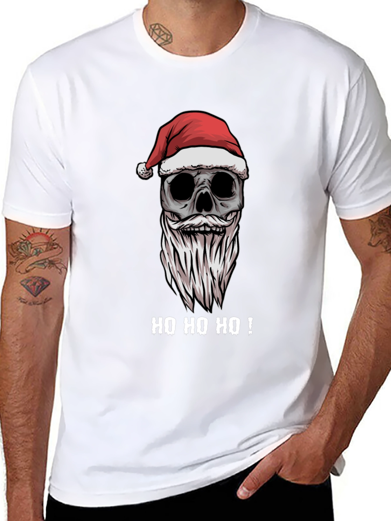 Santa Skull T-Shirt - Holiday Humor