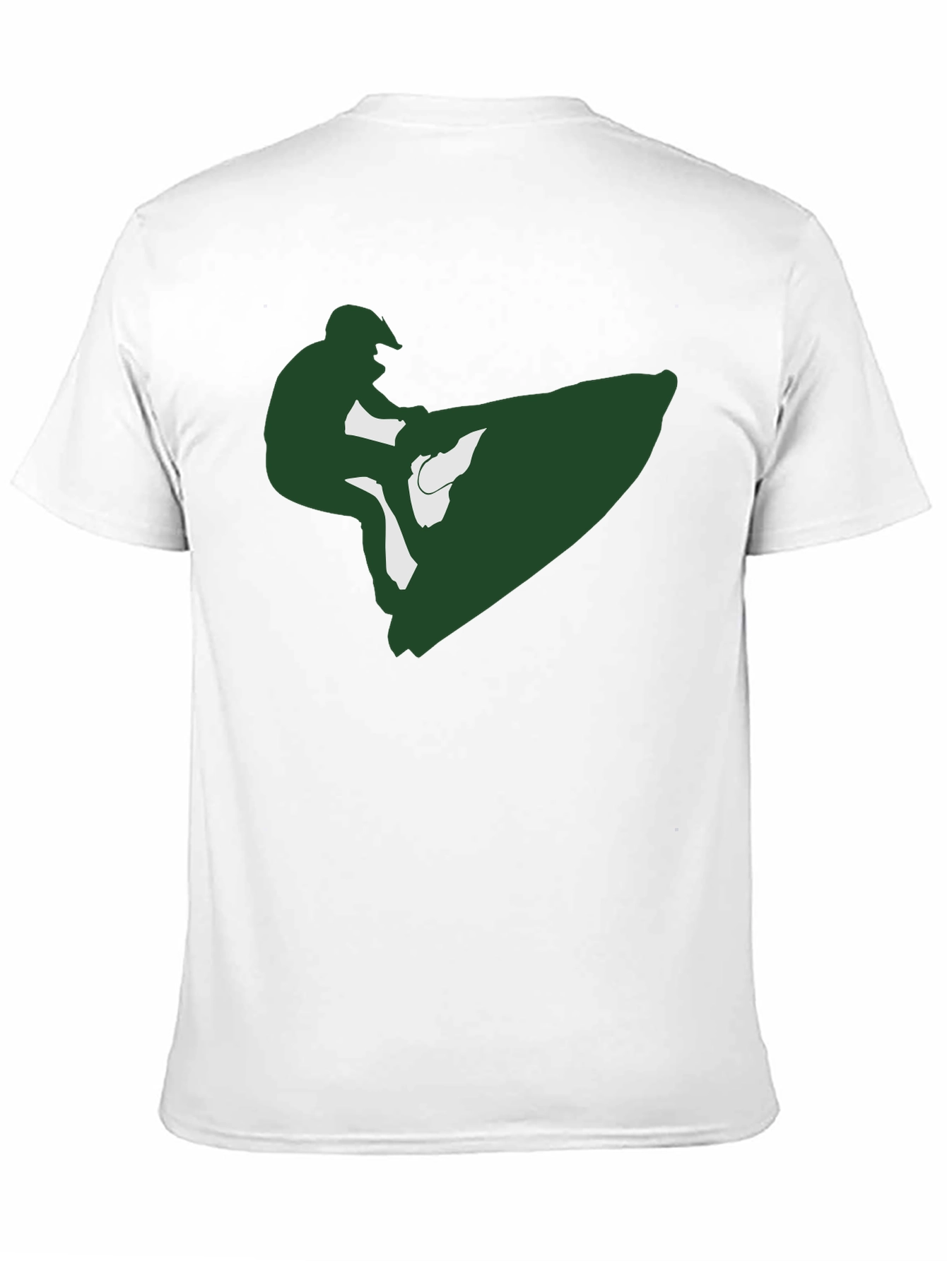 Jet Ski Rider Graphic Tee - Black Cotton T-Shirt