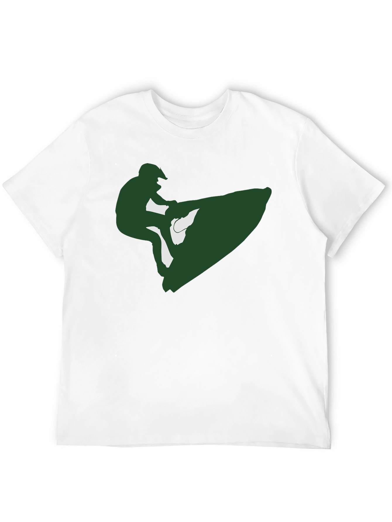 Jet Ski Rider Graphic Tee - Black Cotton T-Shirt