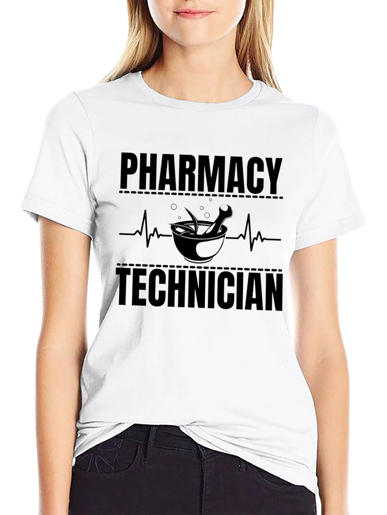 Pharmacy Technician T-Shirt - Black Graphic Tee