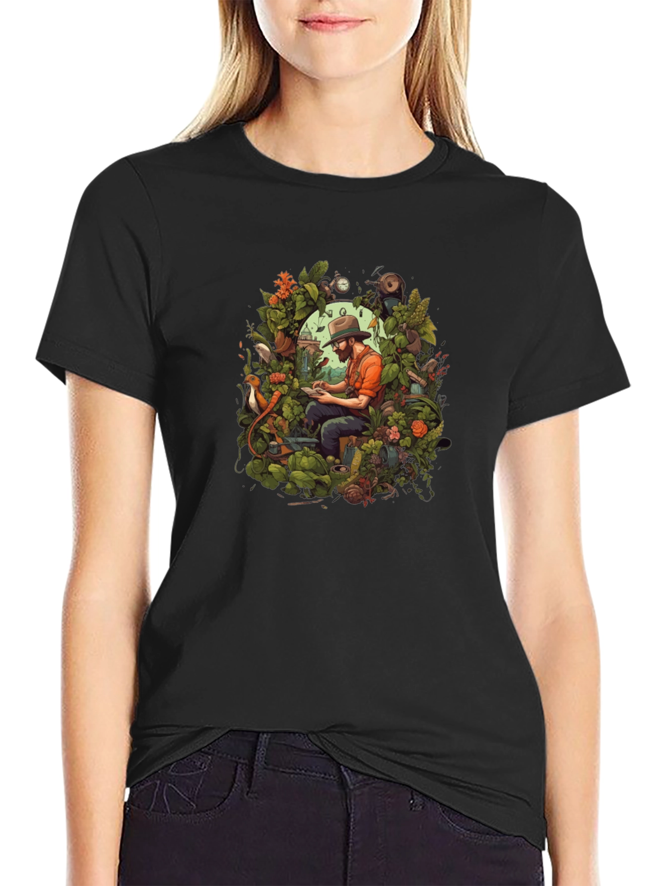 Gardener Portrait Graphic T-Shirt