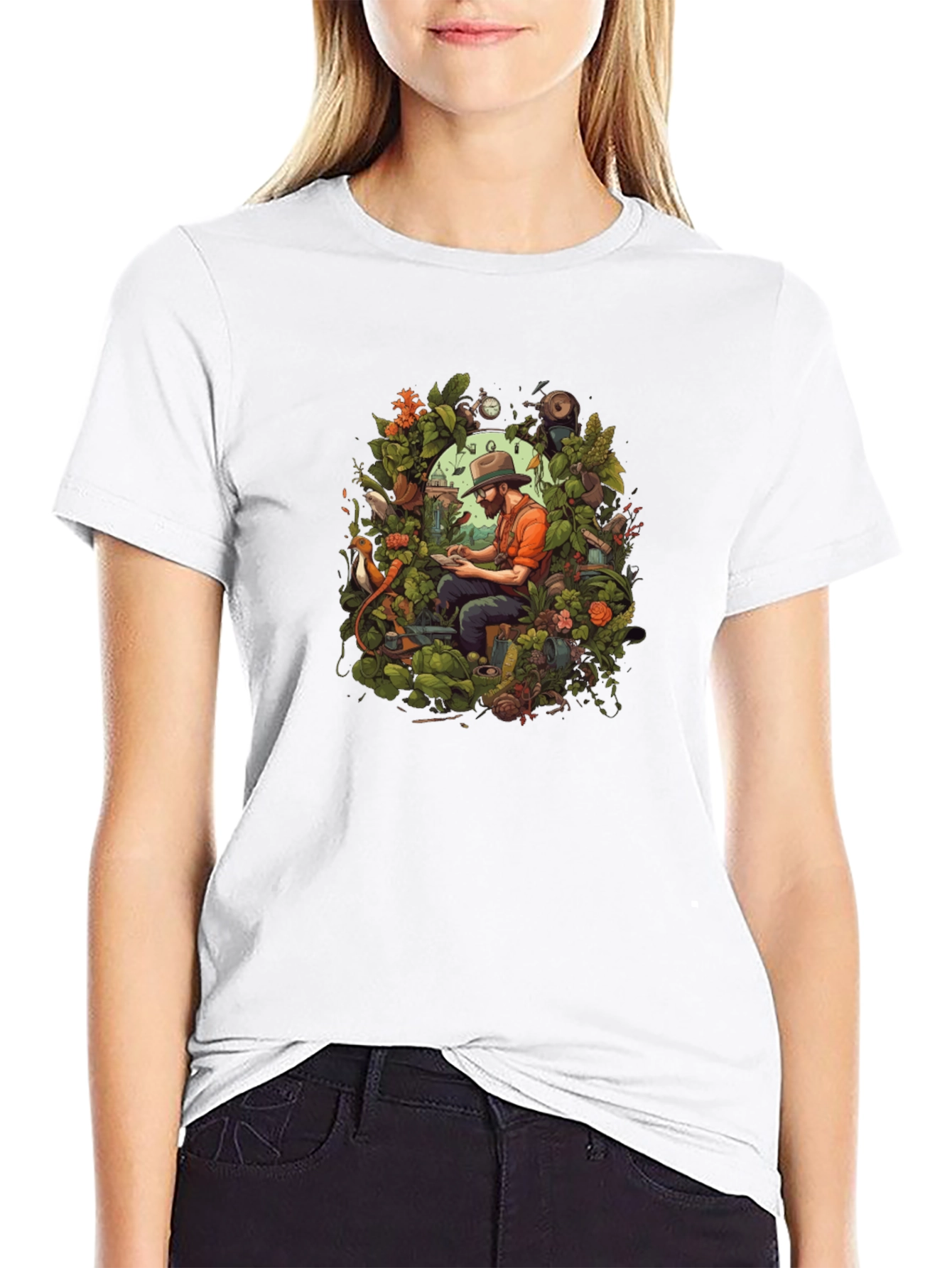 Gardener Portrait Graphic T-Shirt