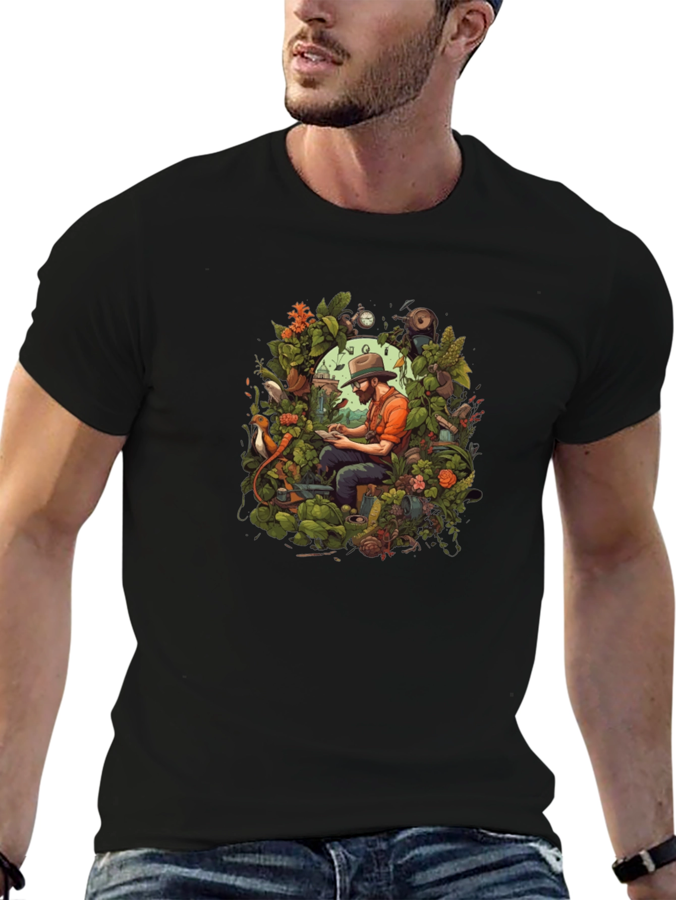 Gardener Portrait Graphic T-Shirt