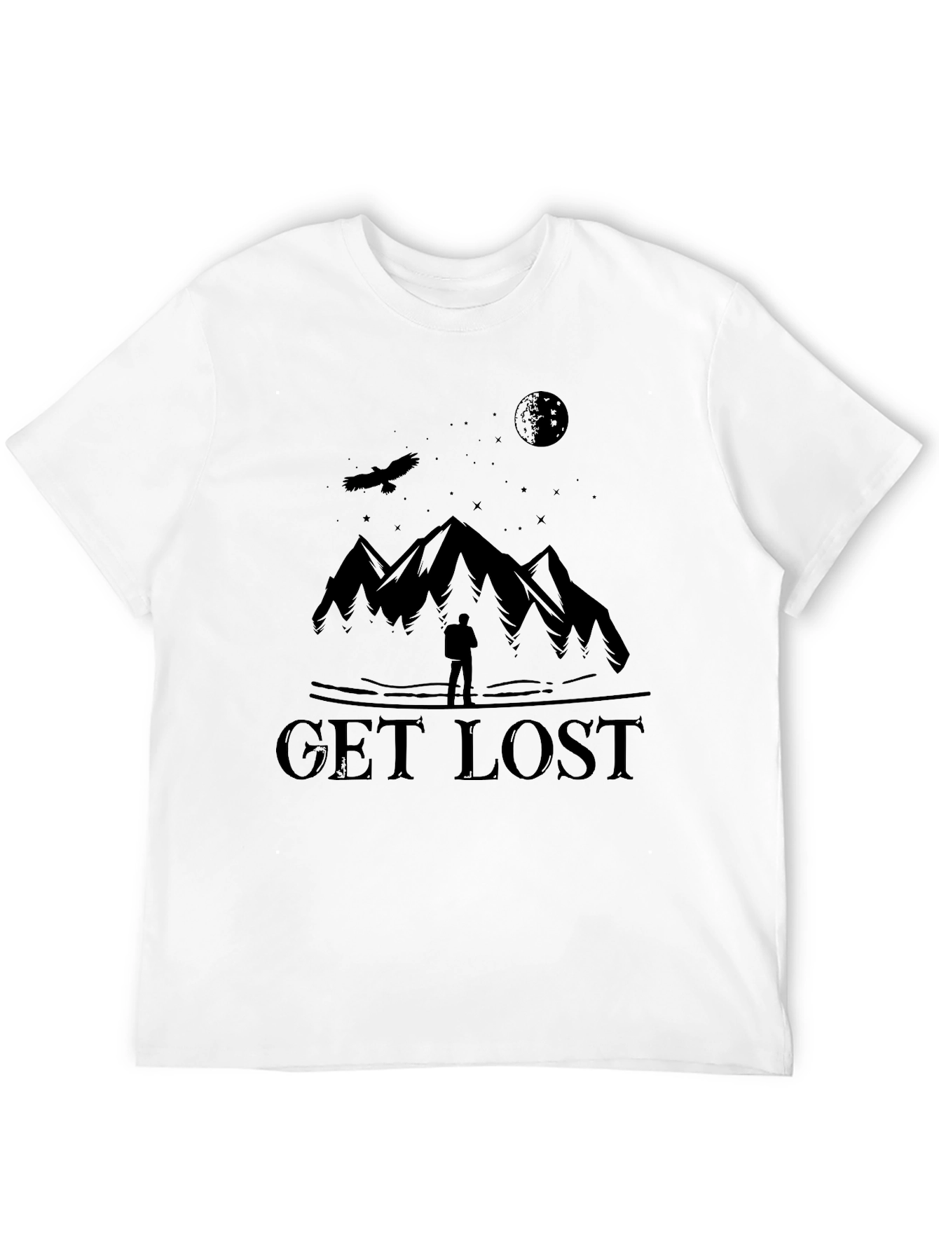Get Lost Graphic Tee - Black Adventure Shirt