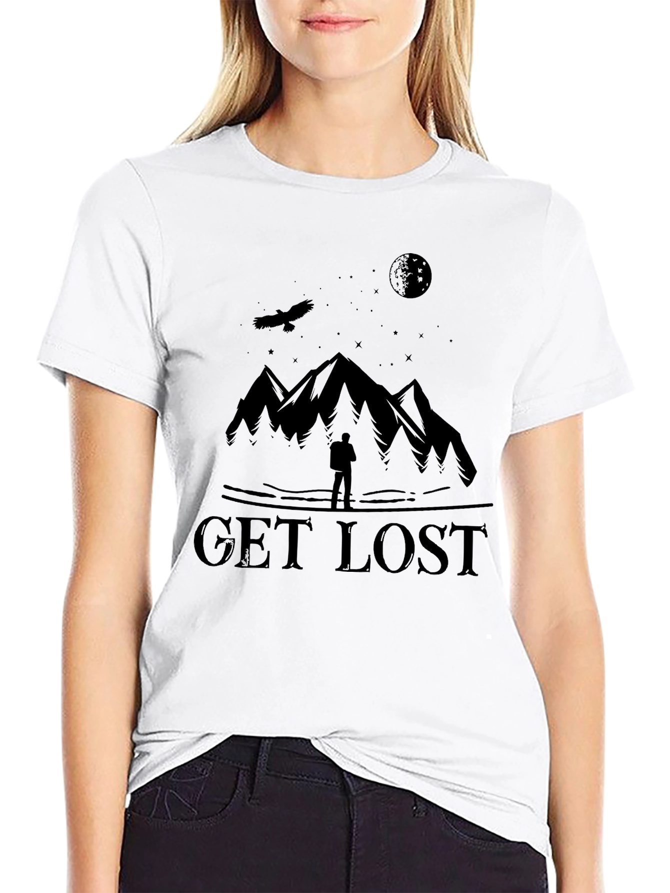 Get Lost Graphic Tee - Black Adventure Shirt