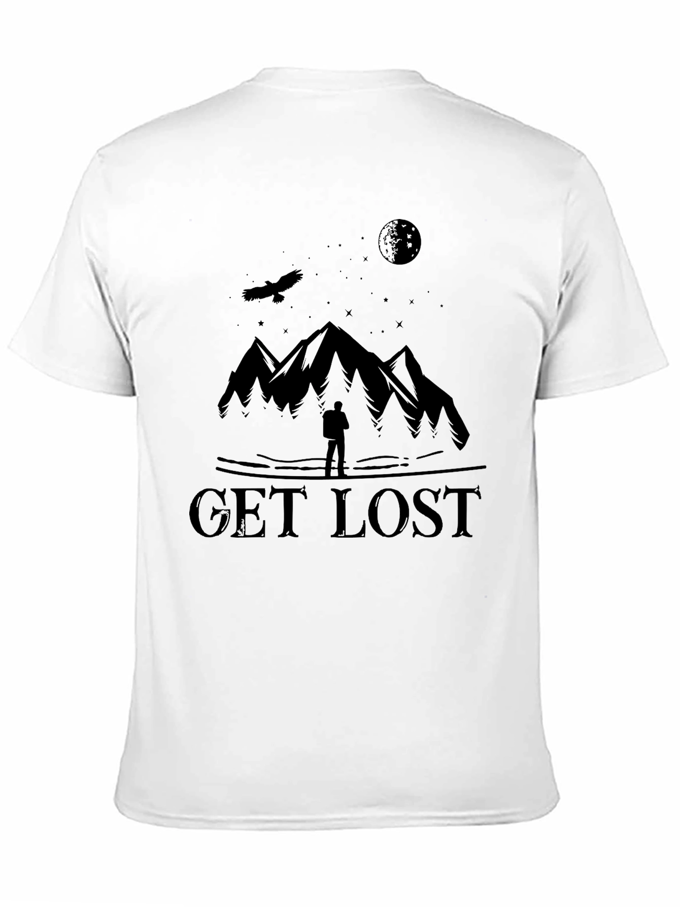 Get Lost Graphic Tee - Black Adventure Shirt