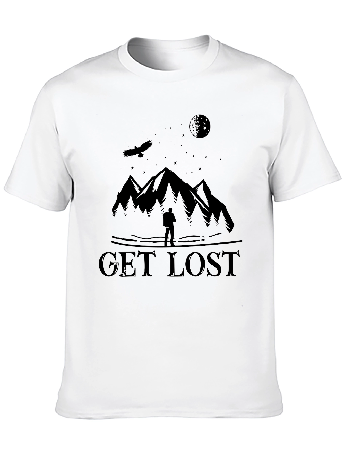 Get Lost Graphic Tee - Black Adventure Shirt