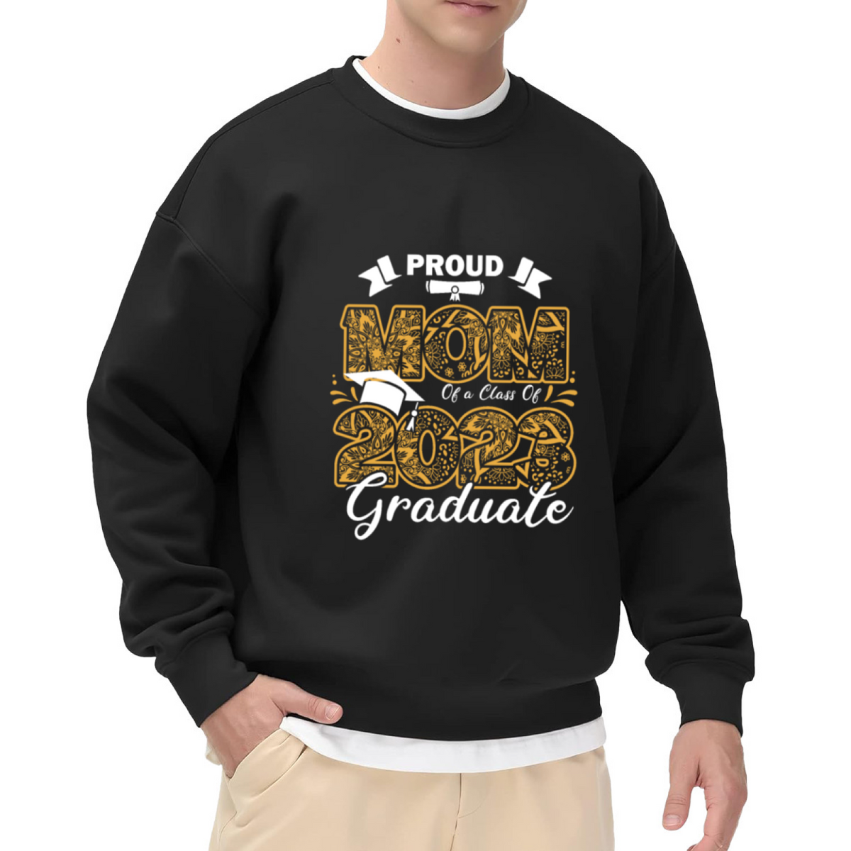 Proud Mom Design - Crewneck Sweatshirt | Mom, Family, Mother's Day Gift