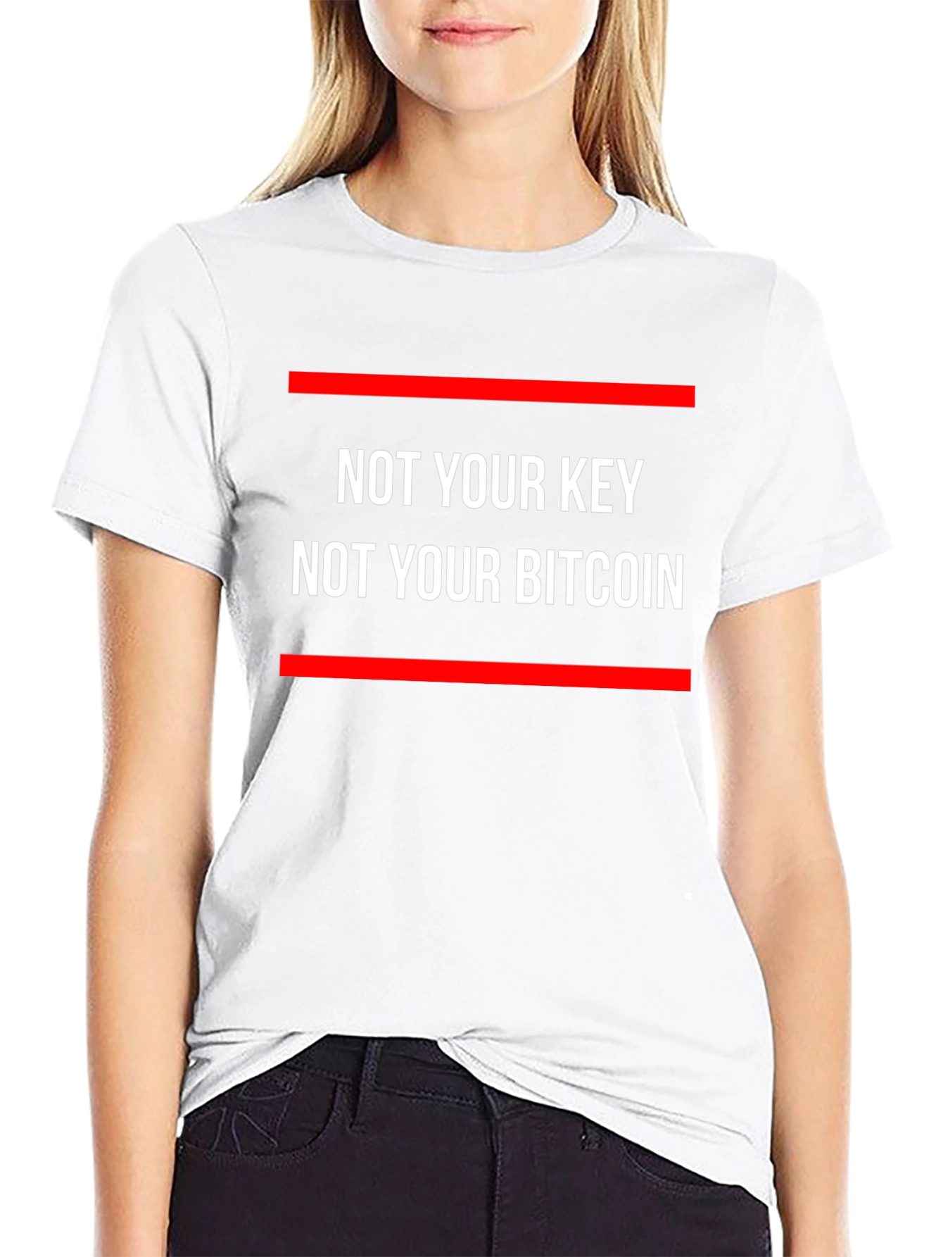Not Your Keys Not Your Bitcoin Black T-Shirt