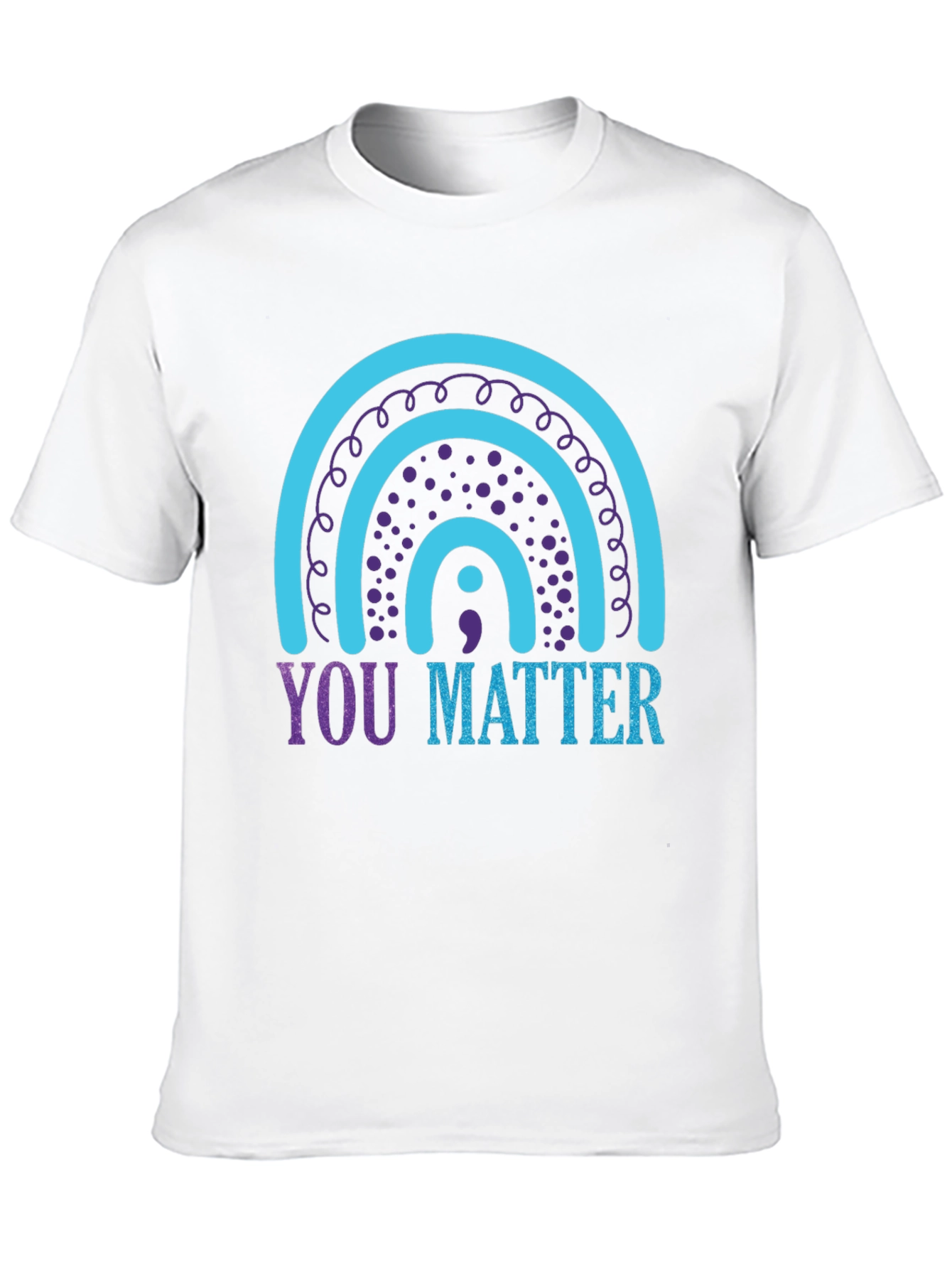 You Matter Semicolon Rainbow Graphic Tee