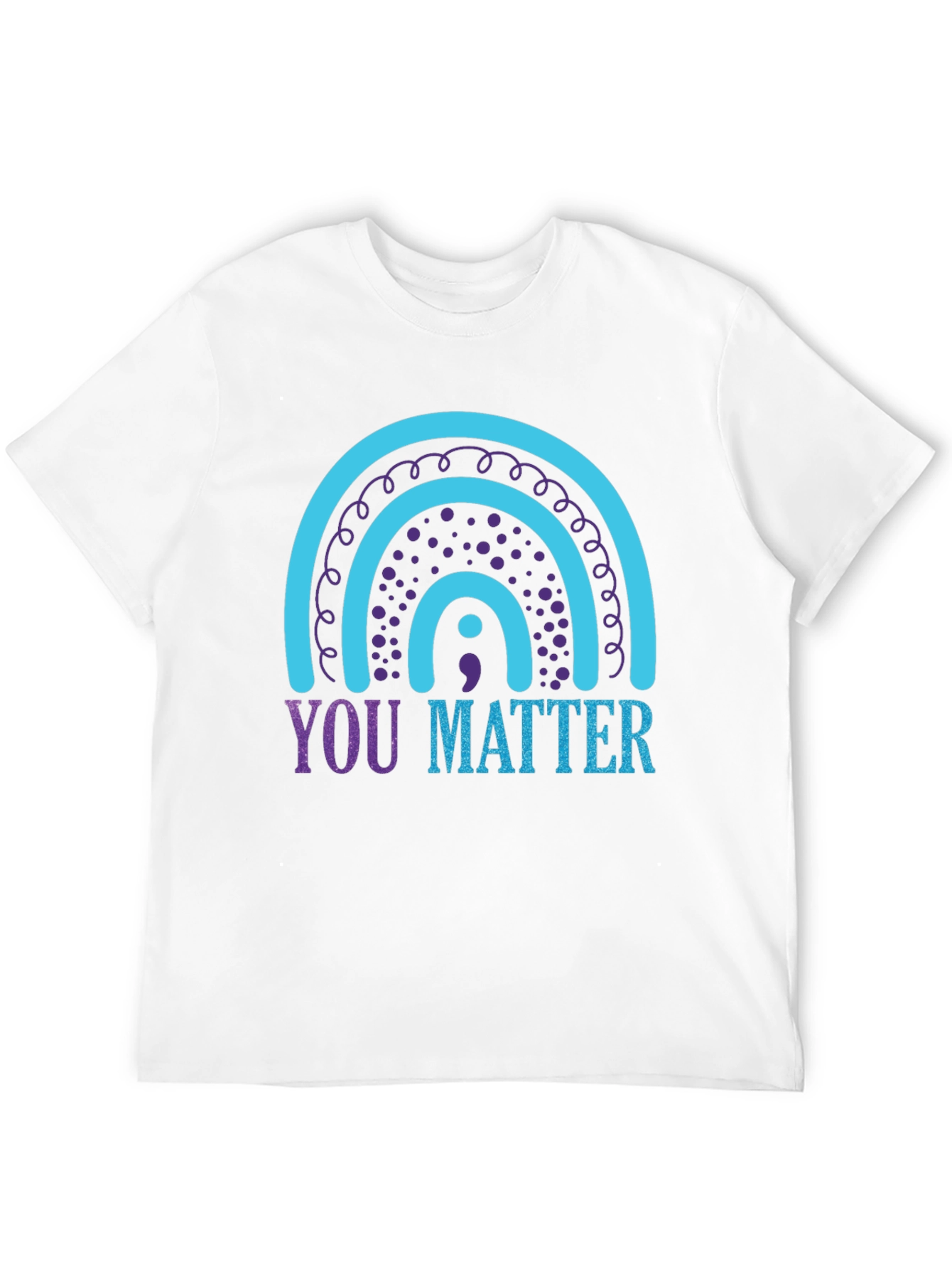 You Matter Semicolon Rainbow Graphic Tee