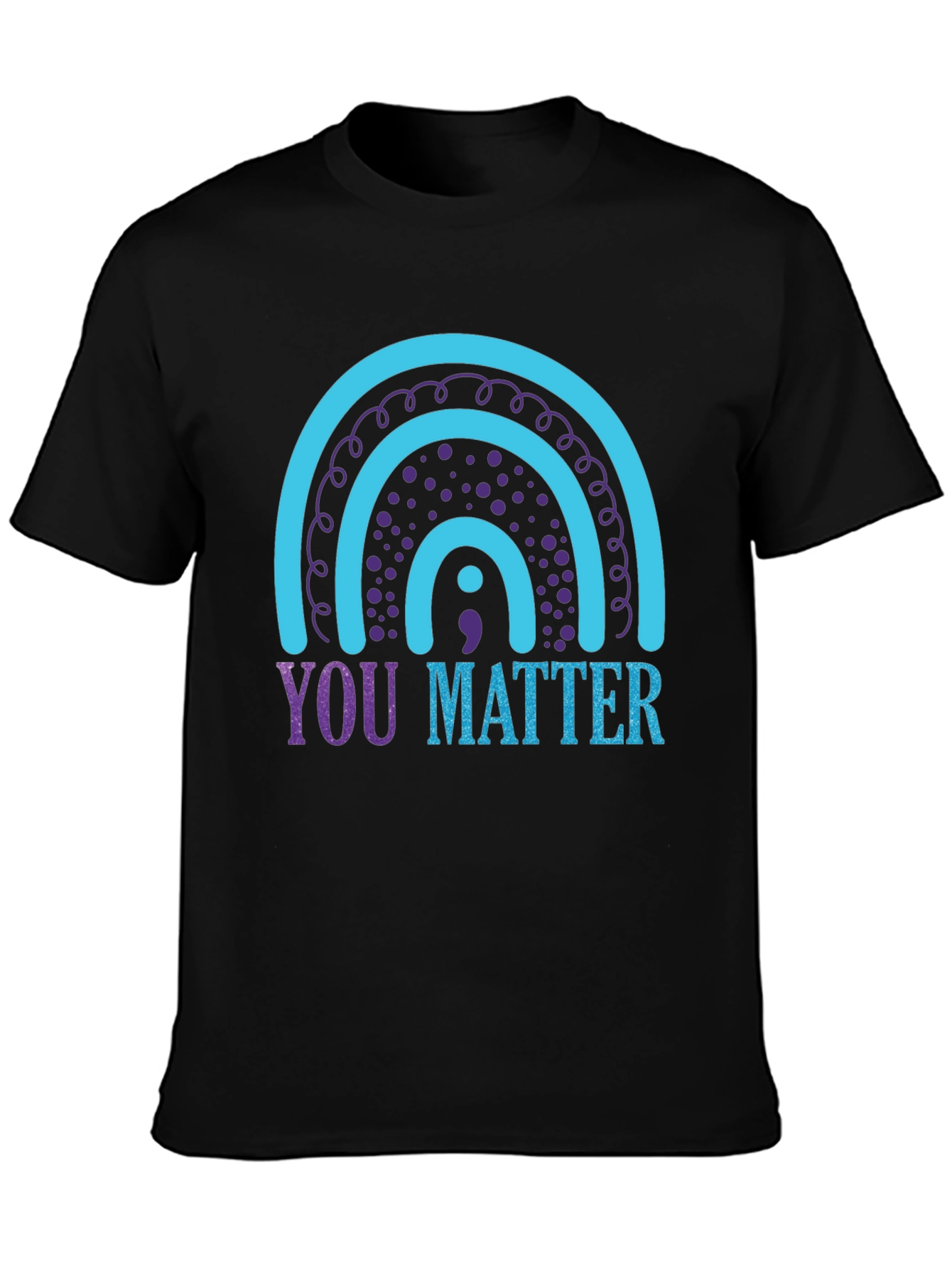 You Matter Semicolon Rainbow Graphic Tee