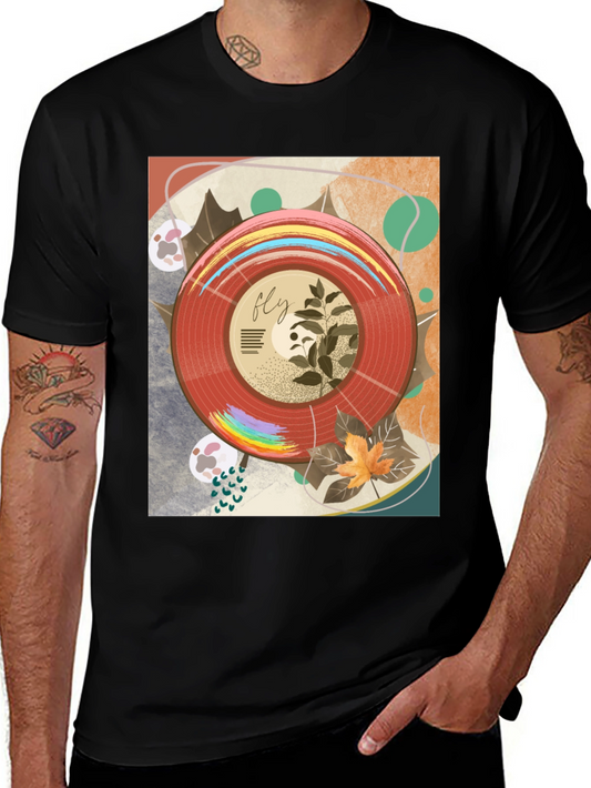 Fly Vinyl Record Graphic Tee - Stylish Music Lover Shirt