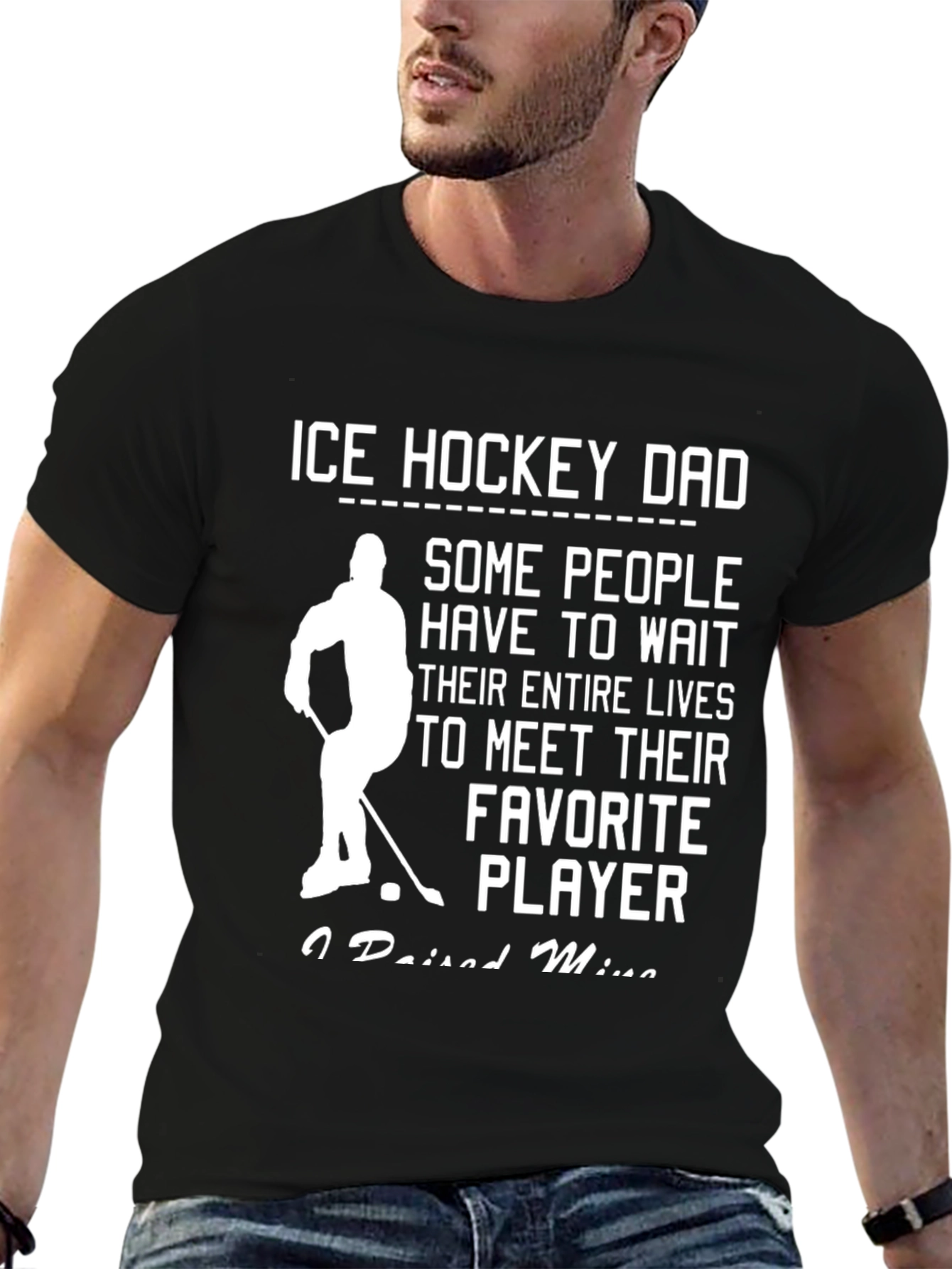 Ice Hockey Dad T-Shirt - Favorite Player Gift