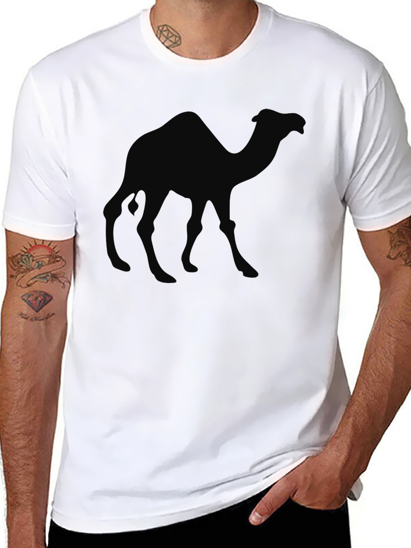 Camel Silhouette Black T-Shirt