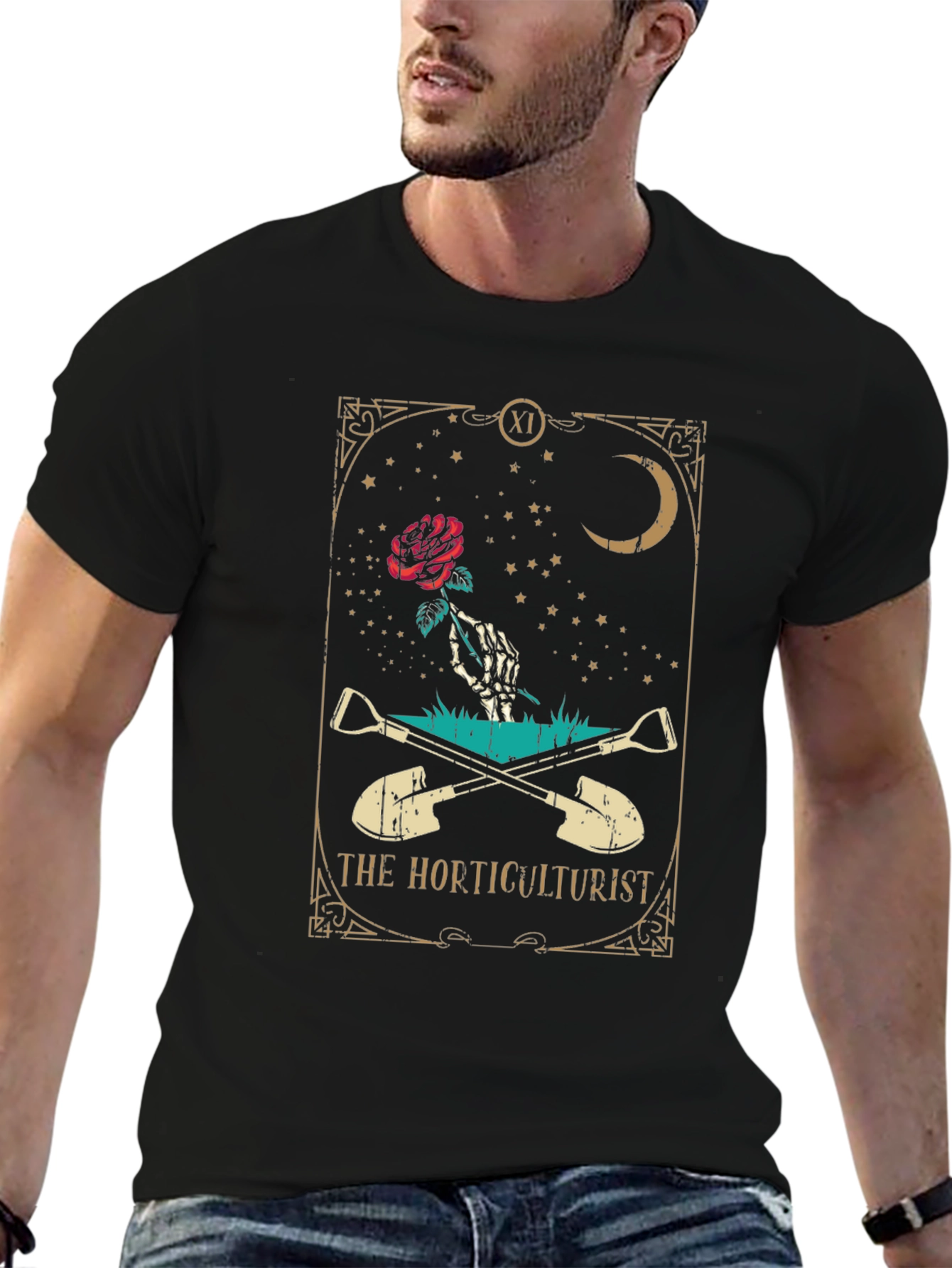 The Horticulturist Tarot Style Graphic T-Shirt