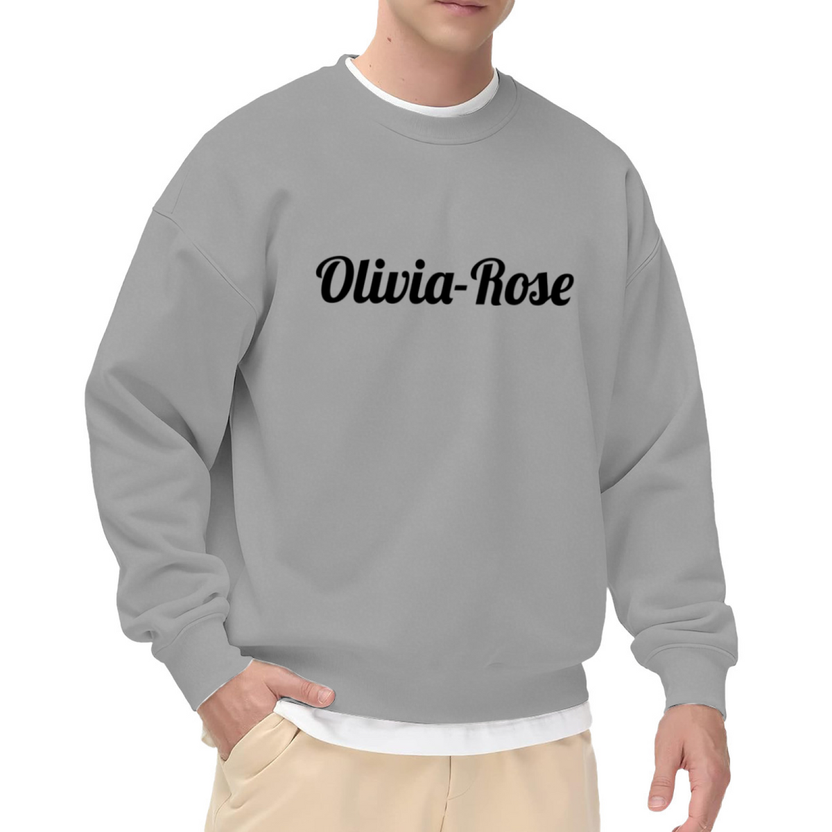 Olivia Rose - Personalized Name Floral Graphic ԲÁìÎÀÒÂ | Unisex Pullover Sweatshirt