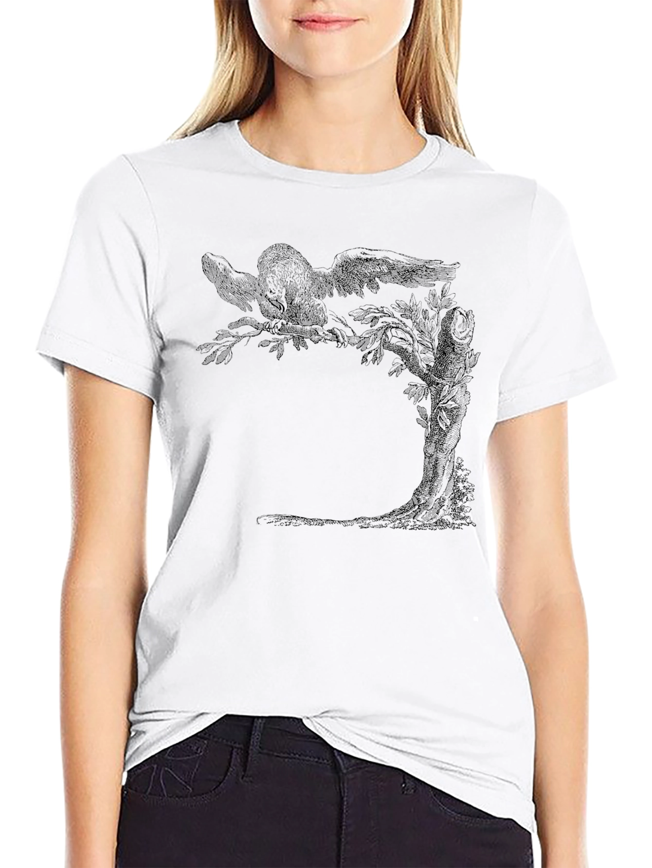Raven Tree Graphic Tee - Black